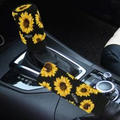 Interestprint Home & Living Sunflower Shift Knob Cover & Hand Brake Cover Set