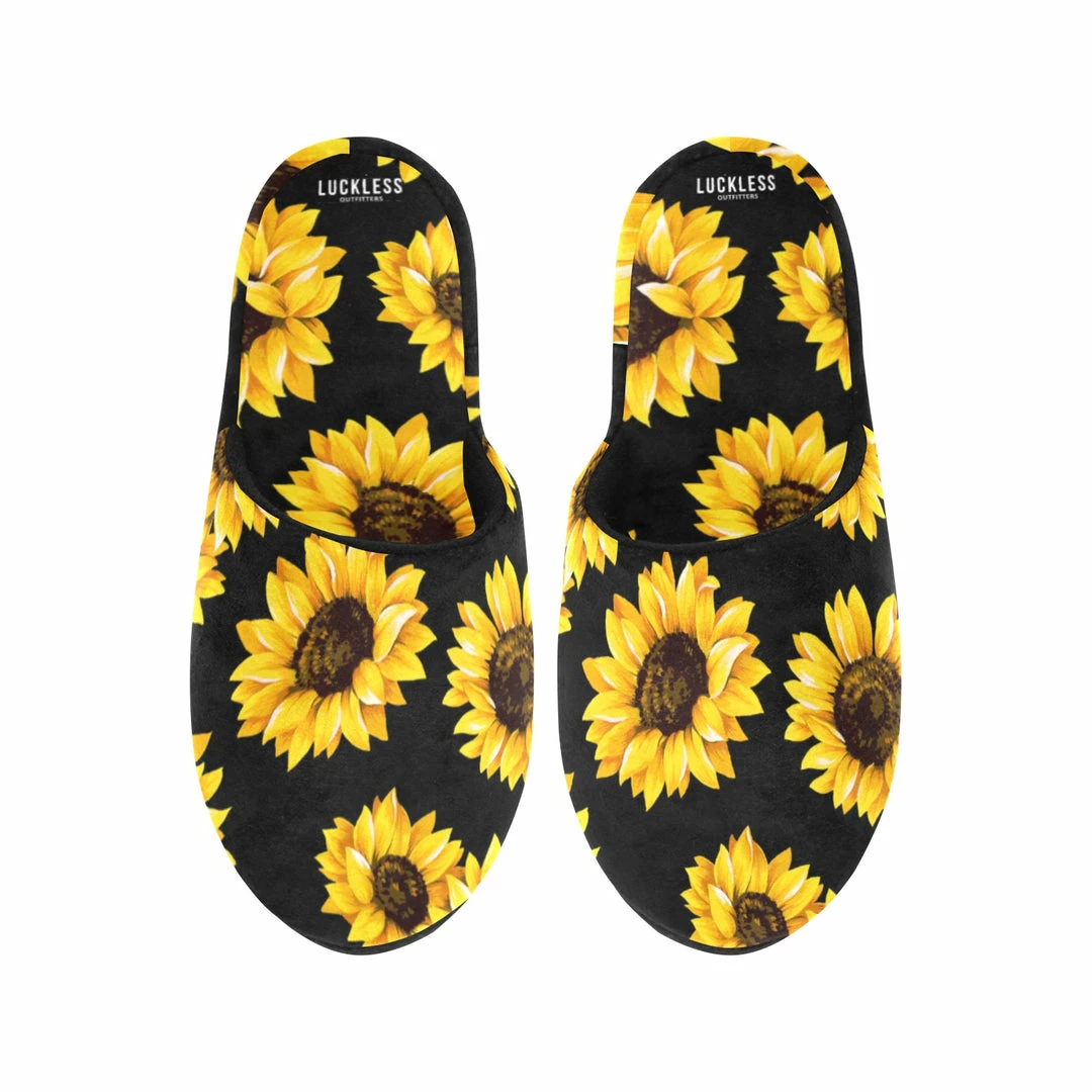 Deals ⭐ Interestprint Sunflower Cotton House Slippers 👩 Women 👏 7 Interestprint Sunflower Cotton House Slippers Women
