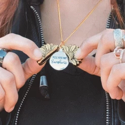 AliExpress Sunflower You Are My Sunshine Necklace Women