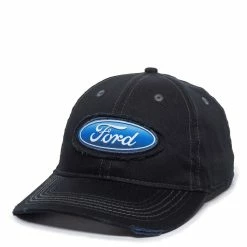 Outdoor Cap Ford® Blue On Black Hat