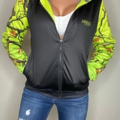 Yoycol Women Hi-Vis Camo HEAVY ZIP FLEECE HOODIE