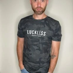 Luckless Outfitters Men's Premium Tee | Black Camo