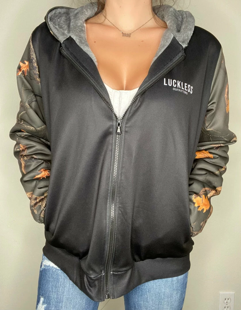 Best Pirce ๐คฉ Yoycol Midnight Camo Heavy Zip Fleece Hoodie ๐ฉ Women โ 3 Yoycol Midnight Camo Heavy Zip Fleece Hoodie Women