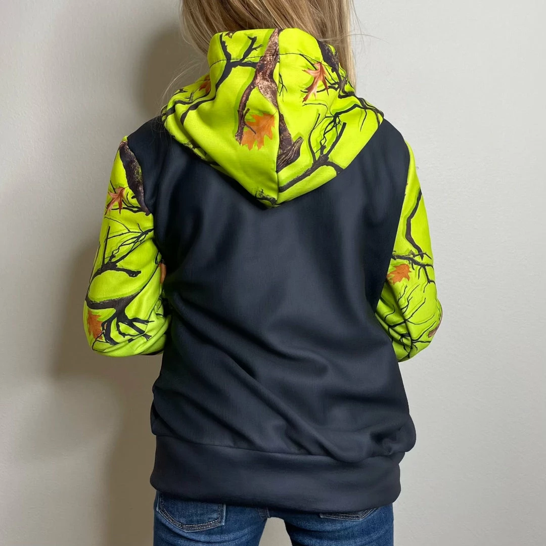 Discount 🛒 Yoycol HI-VIS KIDS CAMO HEAVY ZIP FLEECE HOODIE ✨ 4 Yoycol HI-VIS KIDS CAMO HEAVY ZIP FLEECE HOODIE