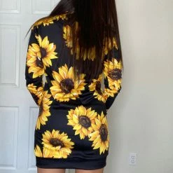 Wholesale ๐ฅ Yoycol Sunflower Hoodie ๐ Dress | Black ๐ฉ Women ๐ 13 Yoycol Sunflower Hoodie Dress | Black Women