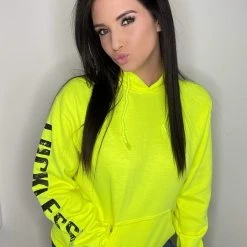 Luckless Outfitters Bows Before Bros Hoodie | Safety Green Women