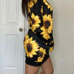 Wholesale ๐ฅ Yoycol Sunflower Hoodie ๐ Dress | Black ๐ฉ Women ๐ 12 Yoycol Sunflower Hoodie Dress | Black Women