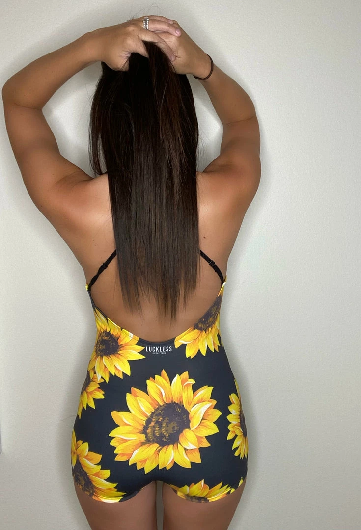 Brand new 🔔 Yoycol Sunflower Backless Romper | Black 🤩 4 Yoycol Sunflower Backless Romper | Black