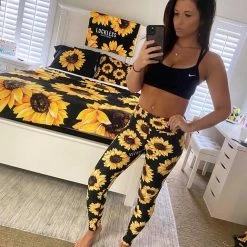 Printful Sunflower Yoga Leggings