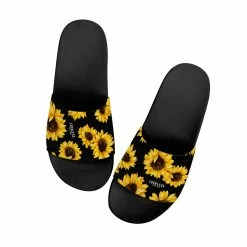 Luckless Outfitters Sunflower Slides | Black