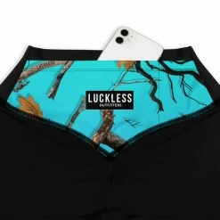 Luckless Outfitters Darlin Camo Compression Leggings Aquamarine