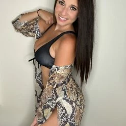 Interestprint Women Snake Skin Bikini 2 Piece Set