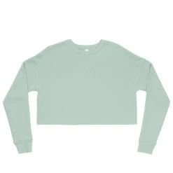 Luckless Outfitters Luckless Monochrome Embroidered Crop Sweatshirt (Multiple Colors)